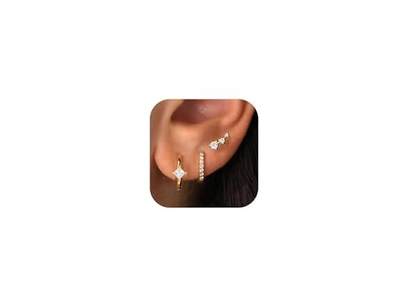 DIDISEE Gold 14k Small Hoop Earring Set