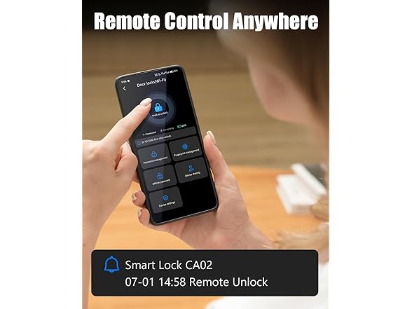 Smart Keyless Deadbolt Lock w/ WiFi