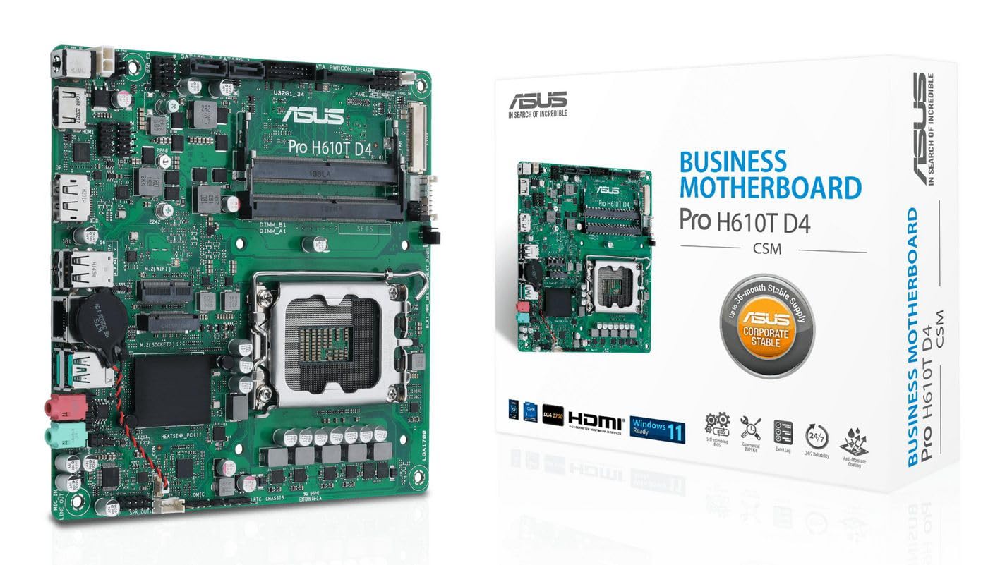 ASUS H610T D4-CSM Mini-ITX Board (Open Box) - Gallery 4