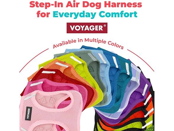 Voyager Step-in Air Dog Vest Harness Orange