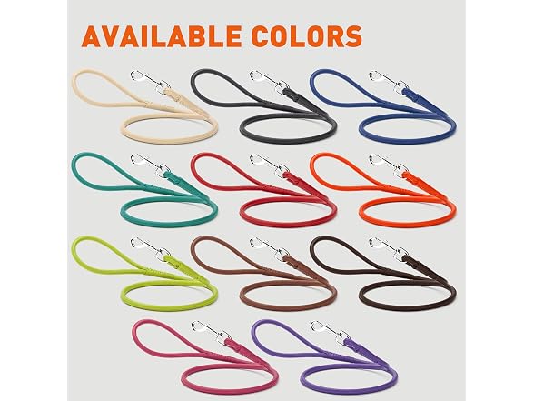 Dogline Rolled Leather Dog Leash - for Small