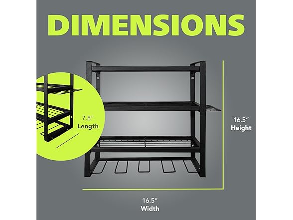 2PK Pearington Wall Mount Tool Organizer, 4-Layer