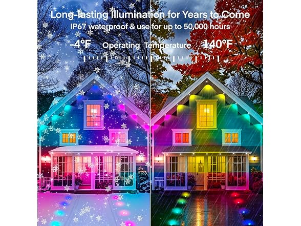 Honche Permanent Outdoor Lights 54FT