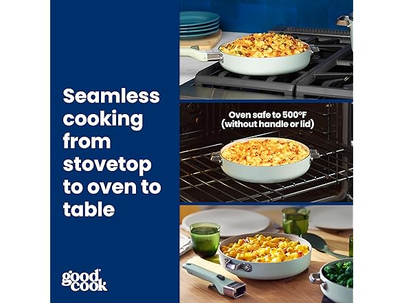 GoodCook Ceramic Cookware Set 5-Piece Sage Green