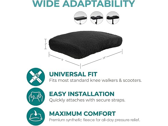 Memory Foam Knee Scooter Cushion Pad