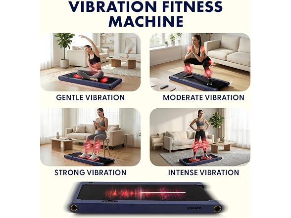 Squatz 2-in-1 Walking Pad Treadmill w/ Vibration Plates