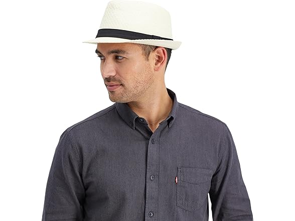 Levis Straw Fedora Brown