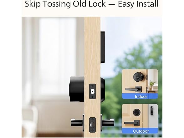 Philips 230XU-1H-MB Smart Retrofit Lock Matt Black
