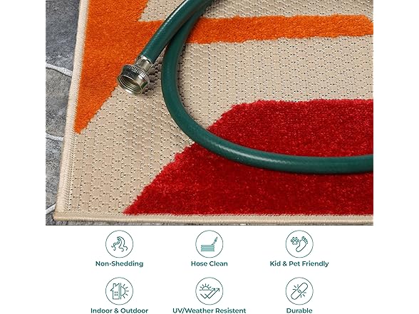 Superior Modern Geometric Abstract Indoor Outdoor Rug