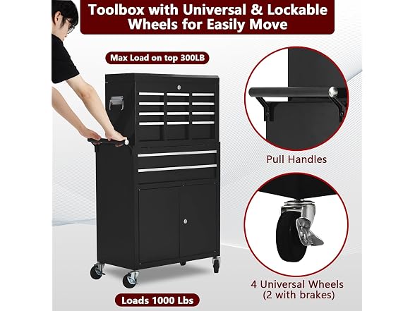 Towallmark 8-Drawer Rolling Tool Chest