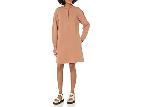 Amazon Essentials Women Large Knit Henley Dress