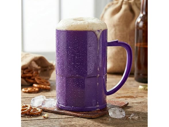 Fun Express 14 oz. Purple Reusable Plastic Mugs - 12 Piece