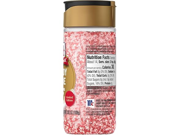 McCormick Finishing Sugar, Candy Cane, Limited Edition
