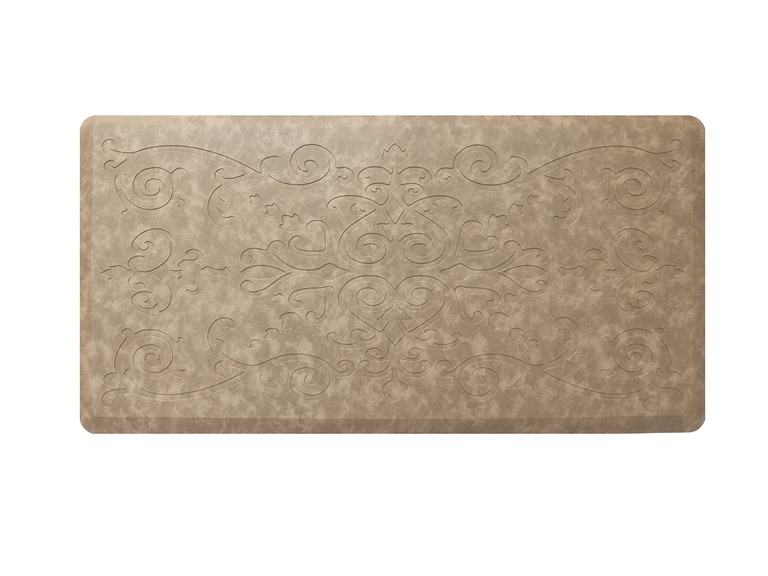 J&V TEXTILES EMB02 20 in. X 39 in. MEDALLION EMBOSSED MAT