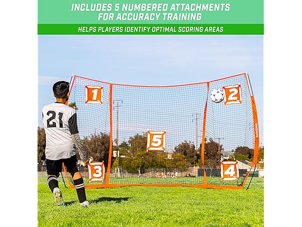 GoSports Strike Net 12 ft x 8 ft Soccer Training Goal