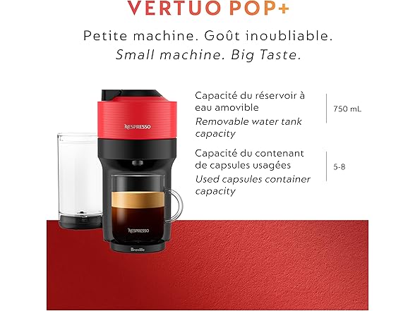Nespresso Vertuo Pop+ Coffee and Espresso Maker by Breville (S&D)