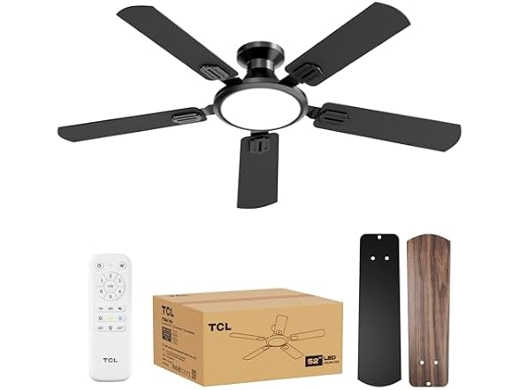 TCL 52 Low Profile Ceiling Fan w/ Light
