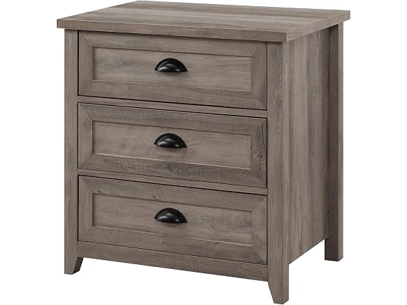 Walker Edison Hazel Modern Farmhouse 3 Drawer Nightstand