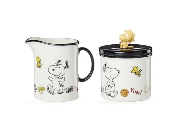 Lenox Chef Snoopy Porcelain Sugar and Creamer Set