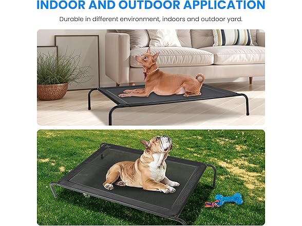 Simple Deluxe Elevated Dog Bed, Black