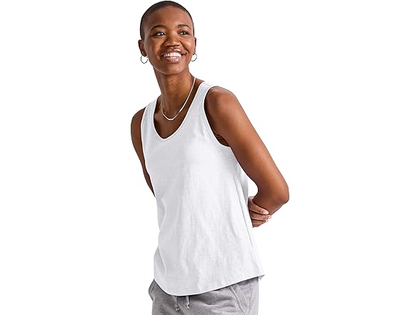 Hanes Eco White Tri Tank Original (XS)