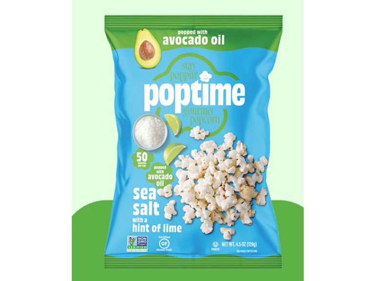 250903LIME (50ct) Poptime Gourmet Popcorn Snack Bags - H