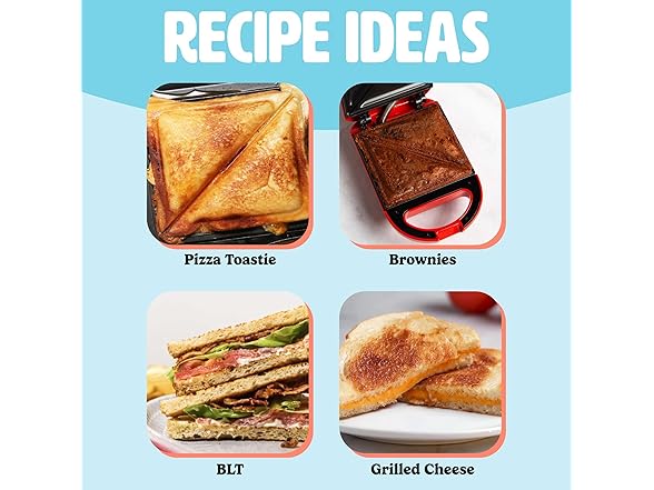 Tasty Mini Sandwich Maker Red