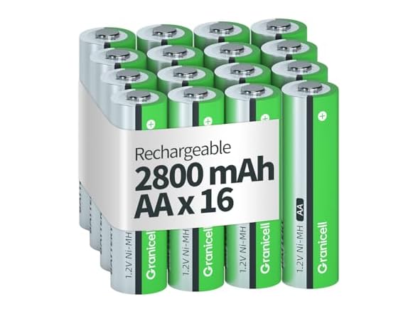 Granicell 16-Pack NiMH Rechargeable AA