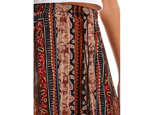 Floerns Women (XS) Boho Elastic Waist Scarf Skirt