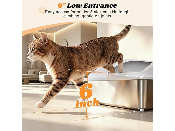 Tiovo 2 Pack Stainless Steel Cat Litter Box