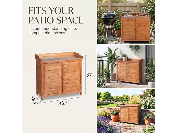 GDLF Outdoor Garden Patio Wooden Storage - Gallery 8