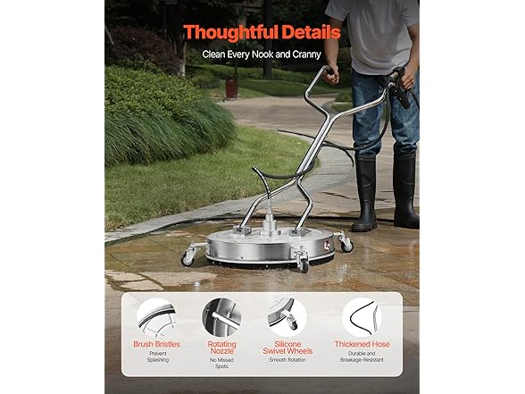 VEVOR Pressure Washer Surface Cleaner, 24in