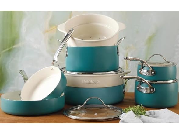 Bloomhouse 12Pc Ceramic Cookware Set