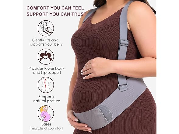 QEESMEI Belly Bands Pregnant Women X-Large