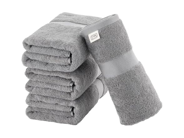 Towel Laboratory, Dark Gray,Pack of 4