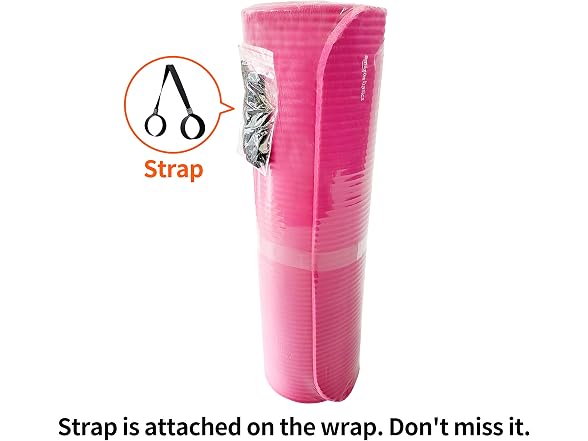 Amazon Basics 1/2 Inch Extra Thick Exercise Yoga Mat, Pink
