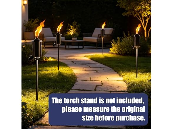Takaouiu GAR-96 Metal Garden Torches, 6 Pack, 61in