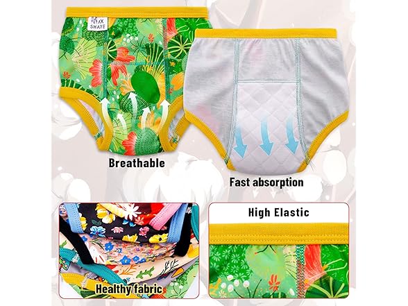 Max 6 Packs Training Underwear Girls 2T