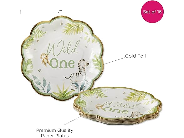 Kate Aspen Safari Baby Shower Plates