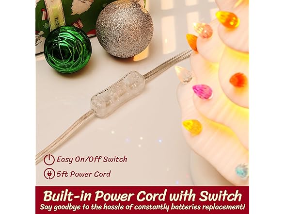 Lakumu 16.5" Table Top Christmas Tree, Hand Painted