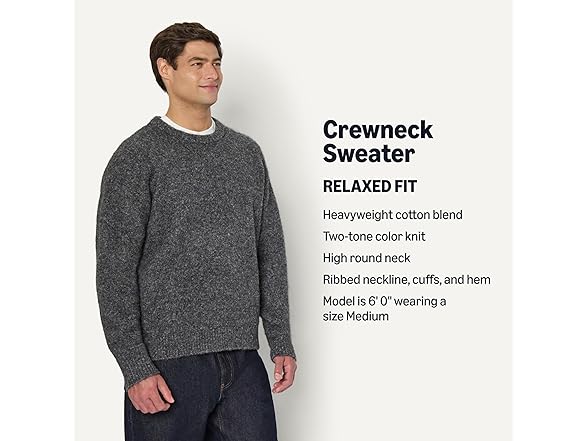 Men's Relaxed-Fit Crewneck Pullover Sweater