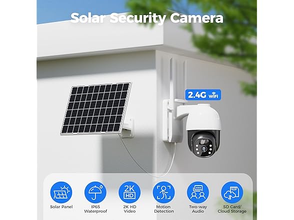 Auhavor W0092 Solar Security Cameras Wireless Outdoor (Open Box)