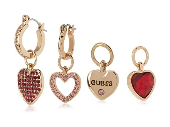GUESS Goldtone Earrings Interchangeable Charms