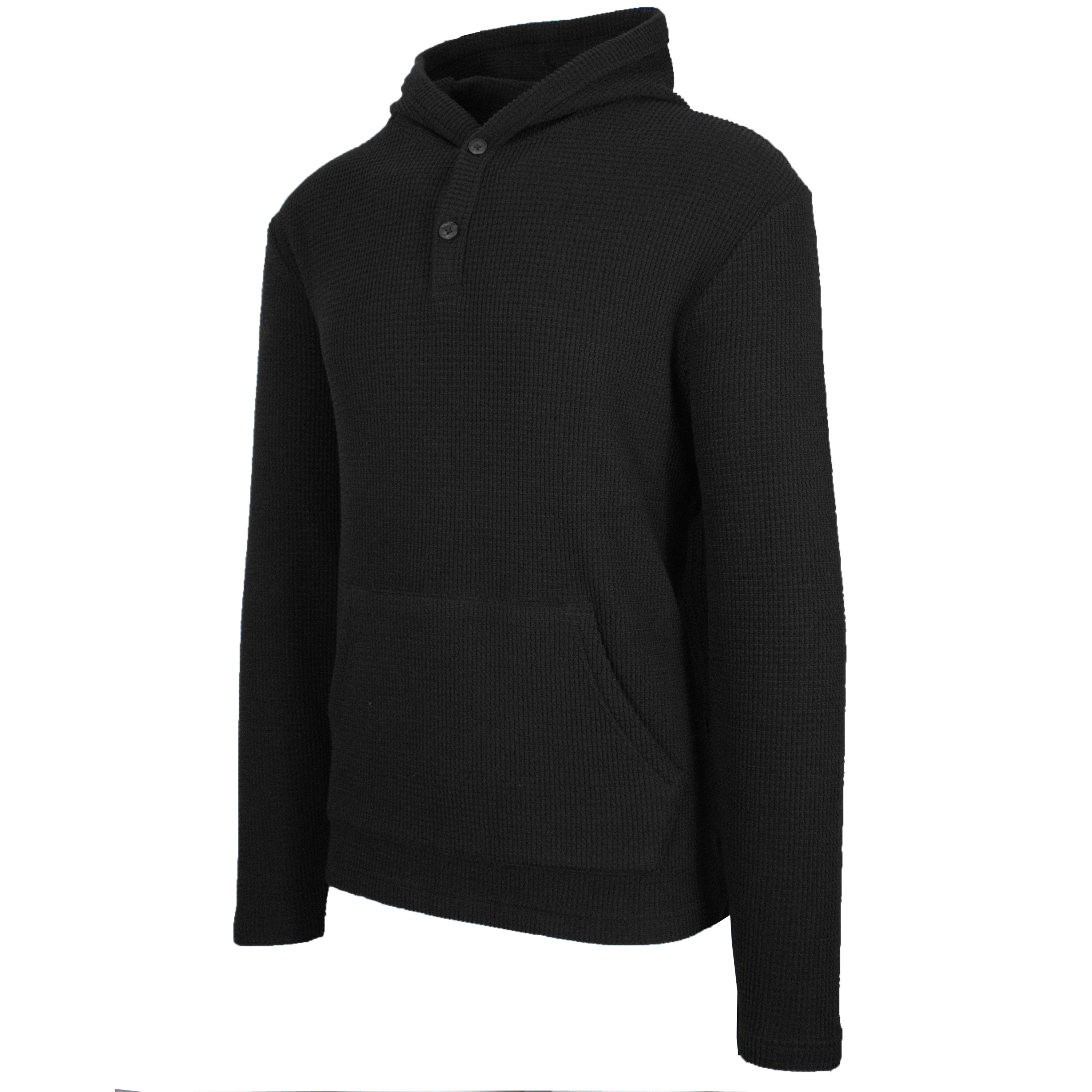 3Pk Mens Waffle Thermal Henley Hoodie - Gallery 14