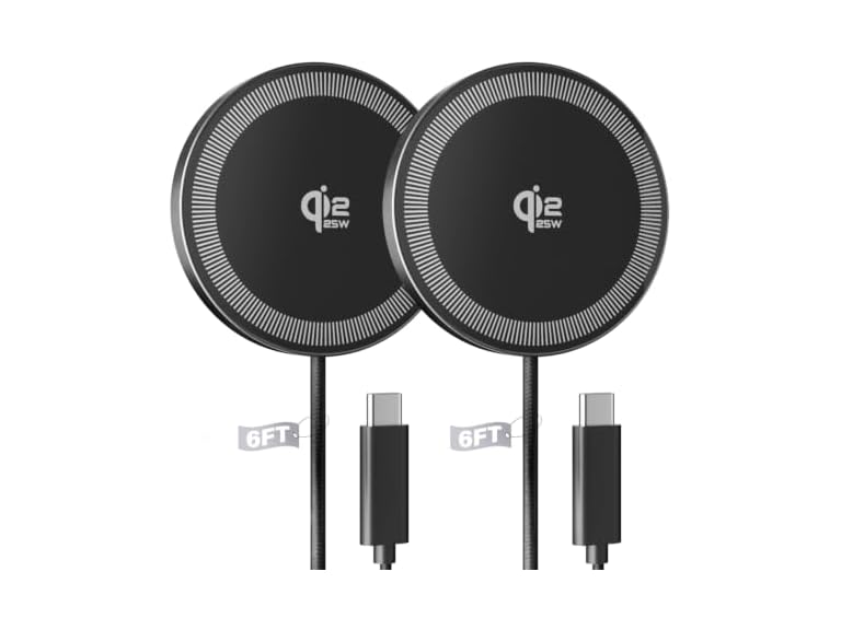 TAGZILO 2-Pack 25W Wireless Charger Black