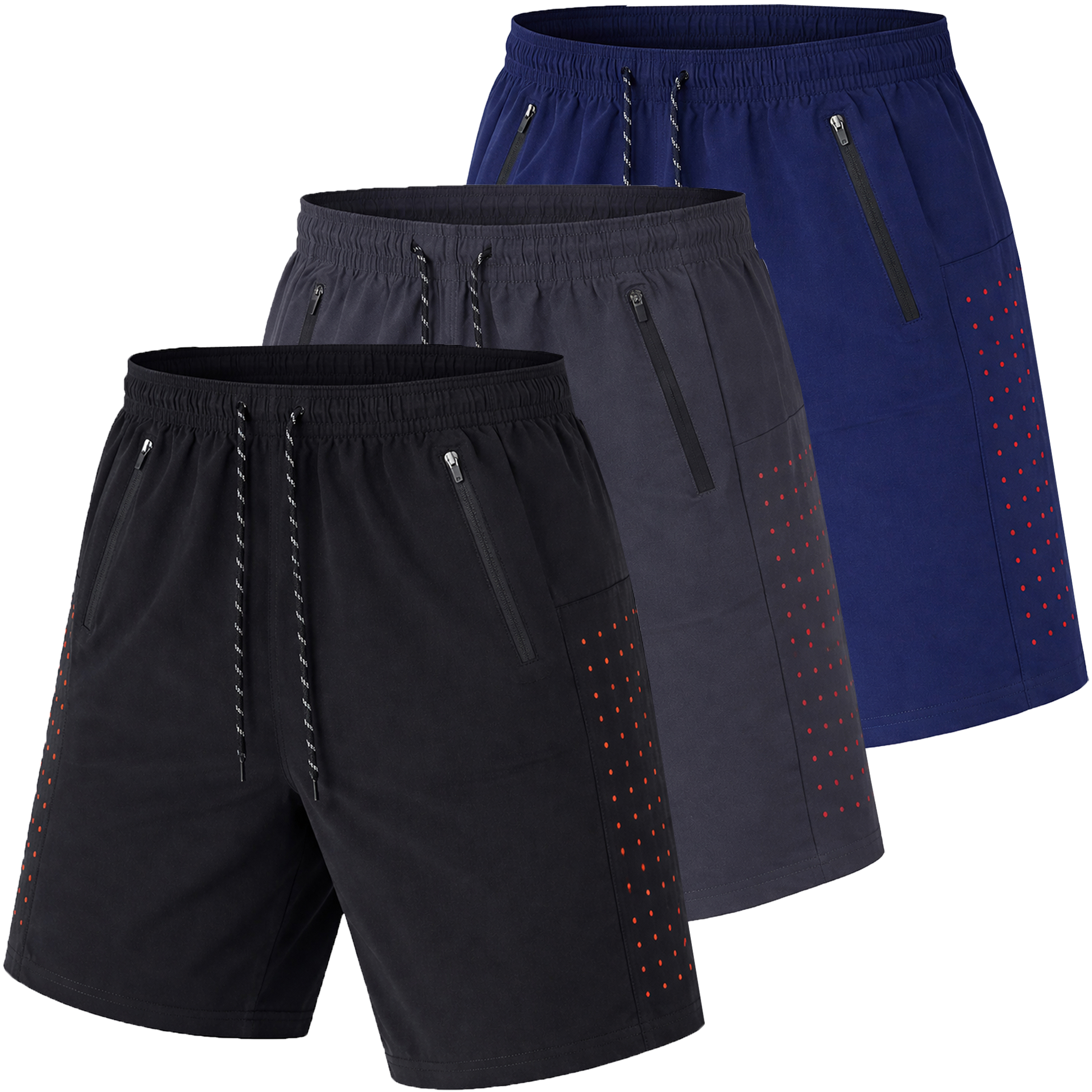 Mens Training Shorts w/ Dotted Trim (S-2XL) - Gallery 25
