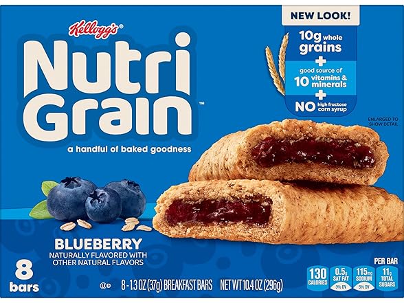 8CT Nutri-Grain Breakfast Bars, Blueberry