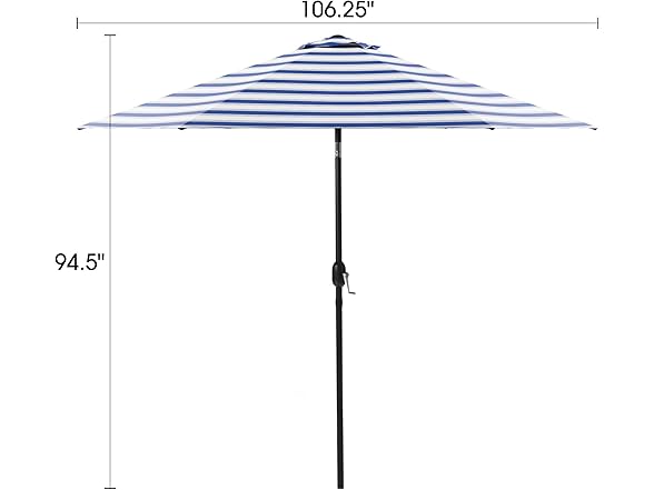 Parrot Uncle GM-3002 Patio Umbrella w/ 30° Tilt Adjustment