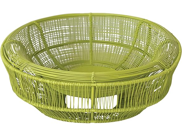 Bloomingville Metal Wire Double-Wall Bowl, Chartreuse