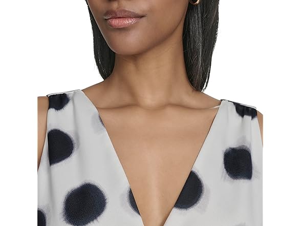 Halston Women's Surplice V-Neck Midi Dress